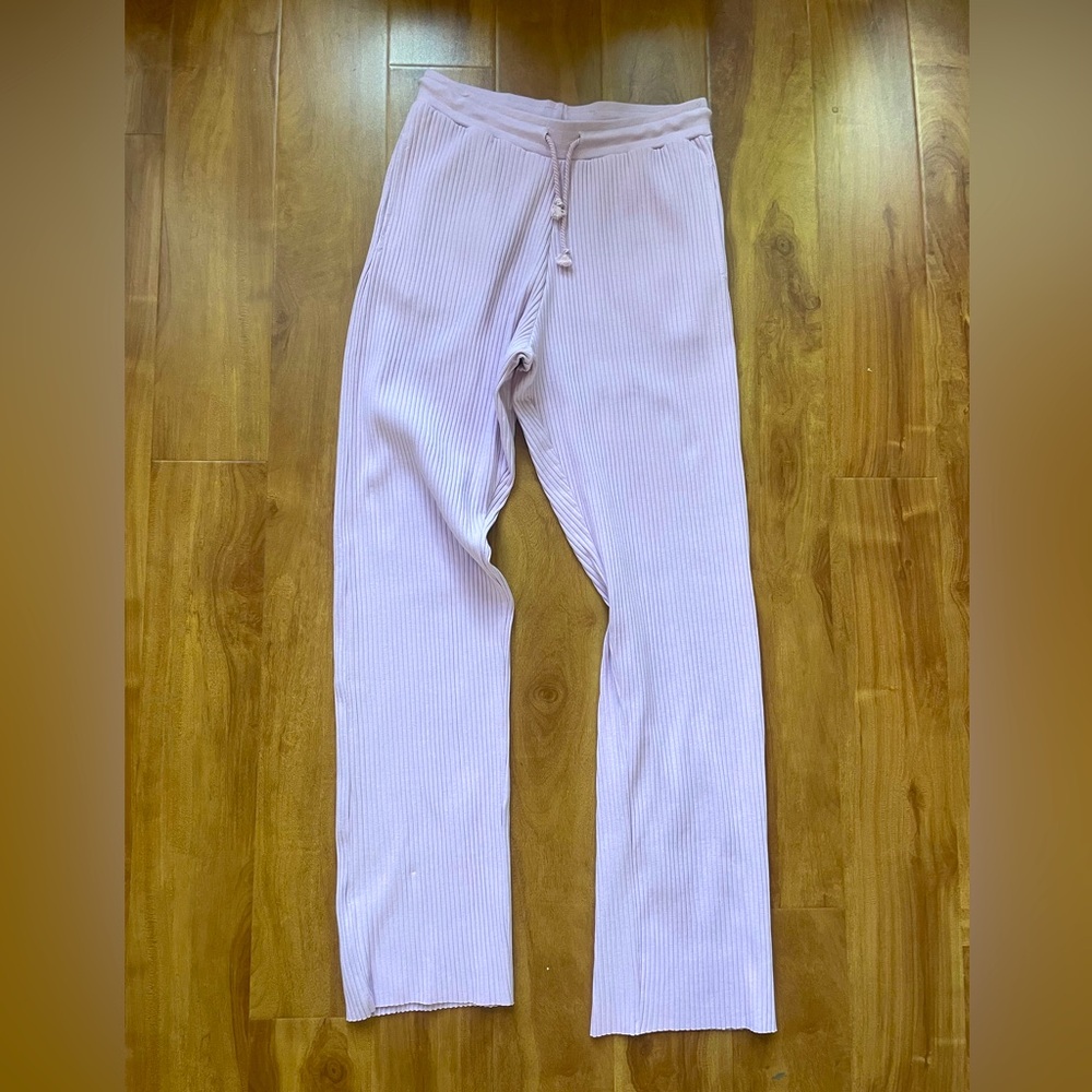 BNWT Noize Soft Pink Ribbed Pants Activewear Sz S
